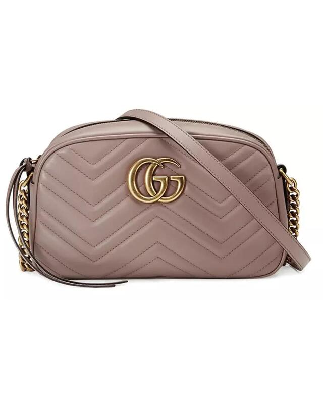 Quilted Leather GG Marmont Shoulder Bag with Chain Strap One Size Women