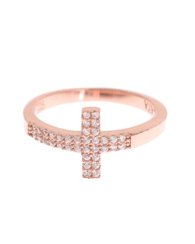 Authentic NIALAYA Pink Gold Plated Silver Ring 54 EU Women