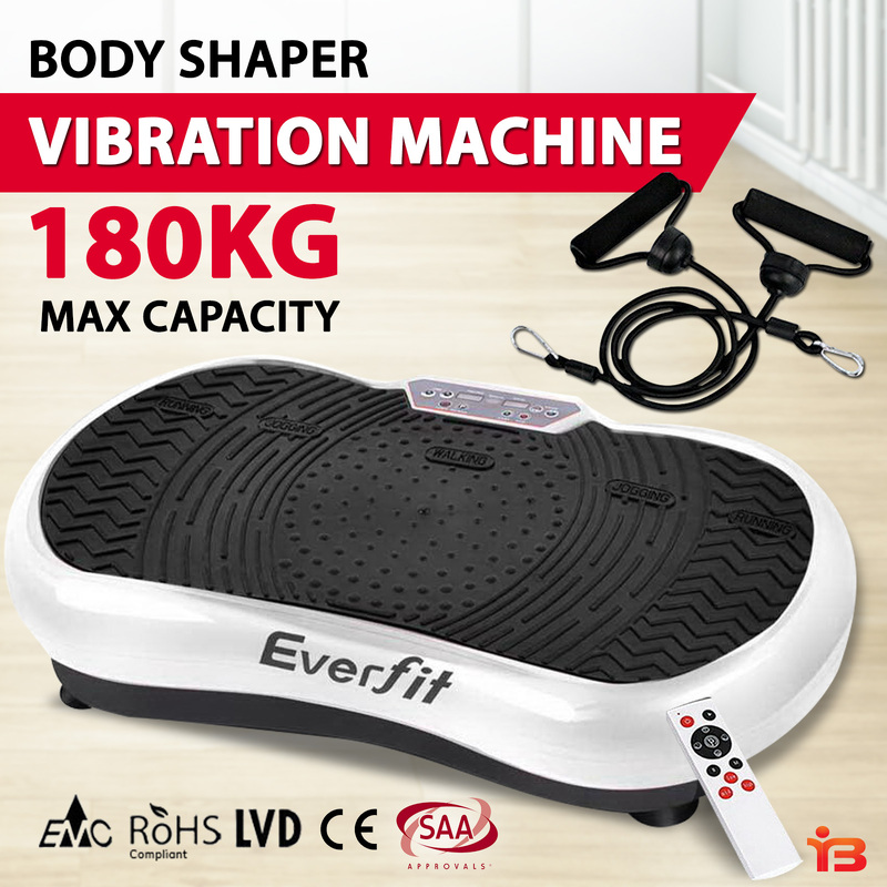 Vibration Machine Plate Platform Everfit Workout Home Gym Fitness White