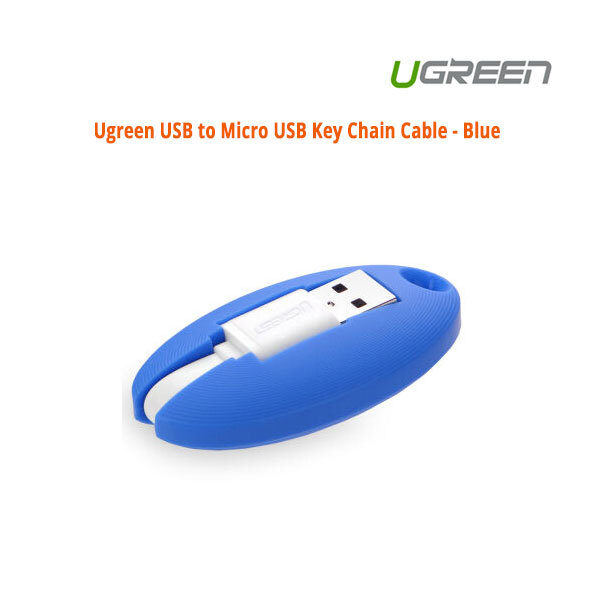UGREEN USB to Micro USB Key Chain Cable - Blue (30309)