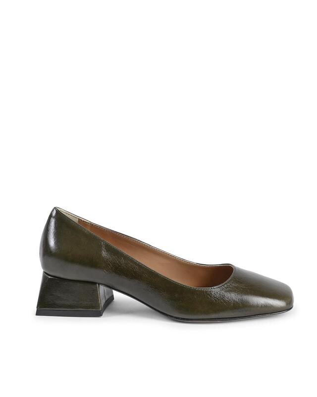 Leather Heeled Ballerina Shoes - 37 EU