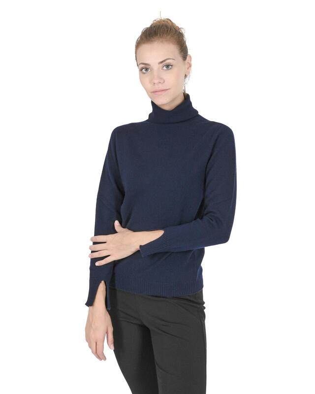 Premium Italian Cashmere Turtleneck Sweater - 38 EU