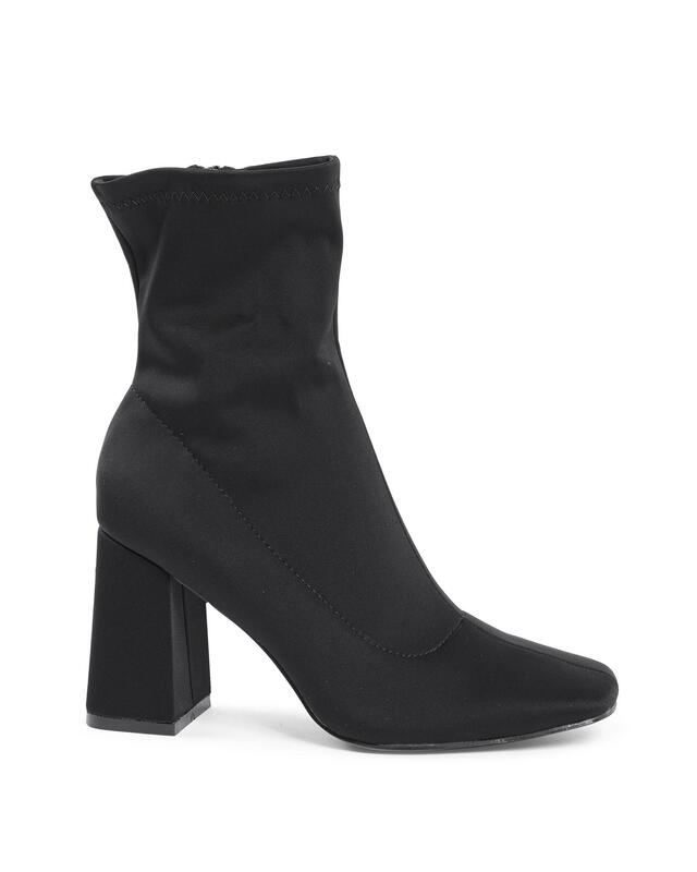 Fabric Ankle Boot with 9cm Heel - 37 EU