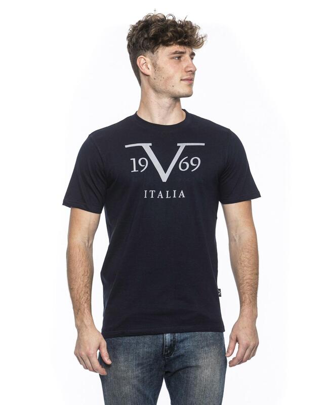Blue Cotton T-Shirt by 19V69 Italia - XL