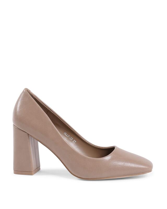 Synthetic Leather Pump with 8 cm Heel - 40 EU