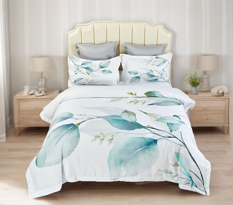 Angelis Leaves Quilt Cover Set - Queen Size