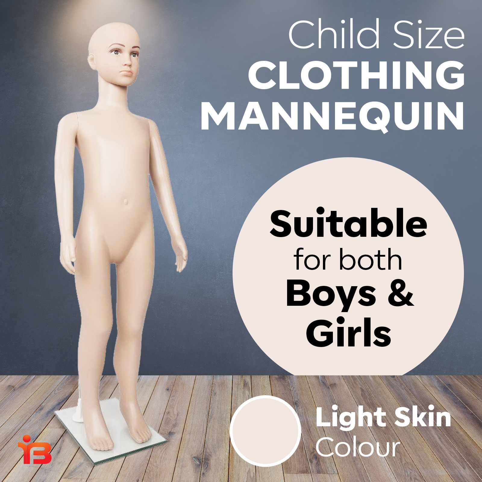 110cm Tall Light Skin Colour Full Body Child Mannequin