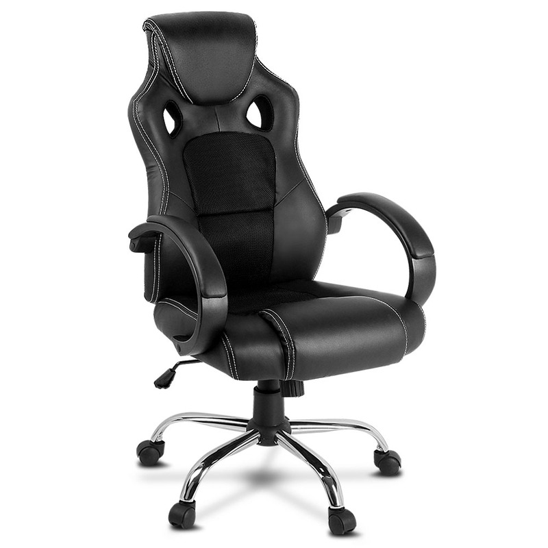 Artiss Gaming Chair Leather Office Computer Chairs Black