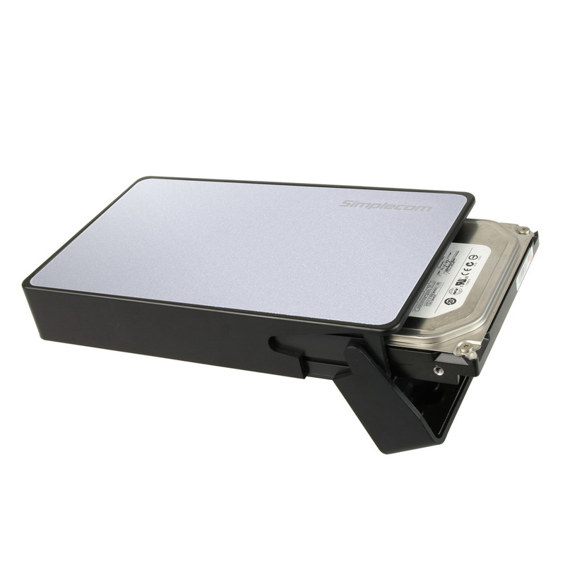 Simplecom SE325 Tool Free 3.5" SATA HDD to USB 3.0 Hard Drive Enclosure Silver