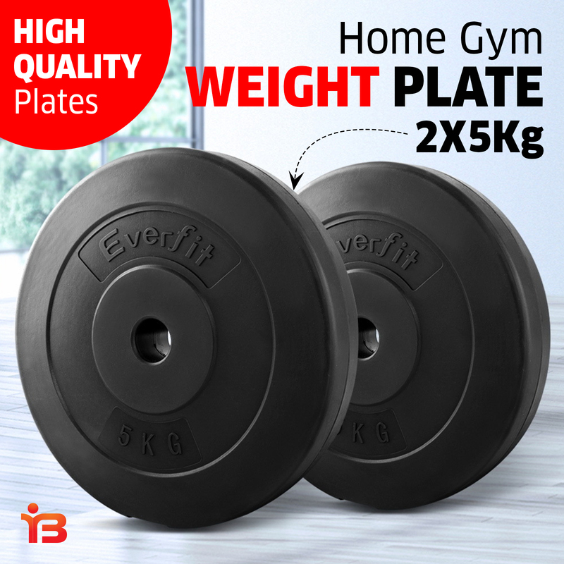 2 x 5KG Everfit Exercise Gym Fitness Weight Plate