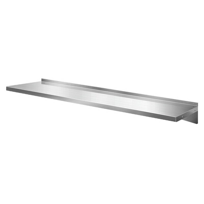 Stainless Steel Wall Shelf Kitchen Shelves Rack Mounted Display Shelving 1800mm