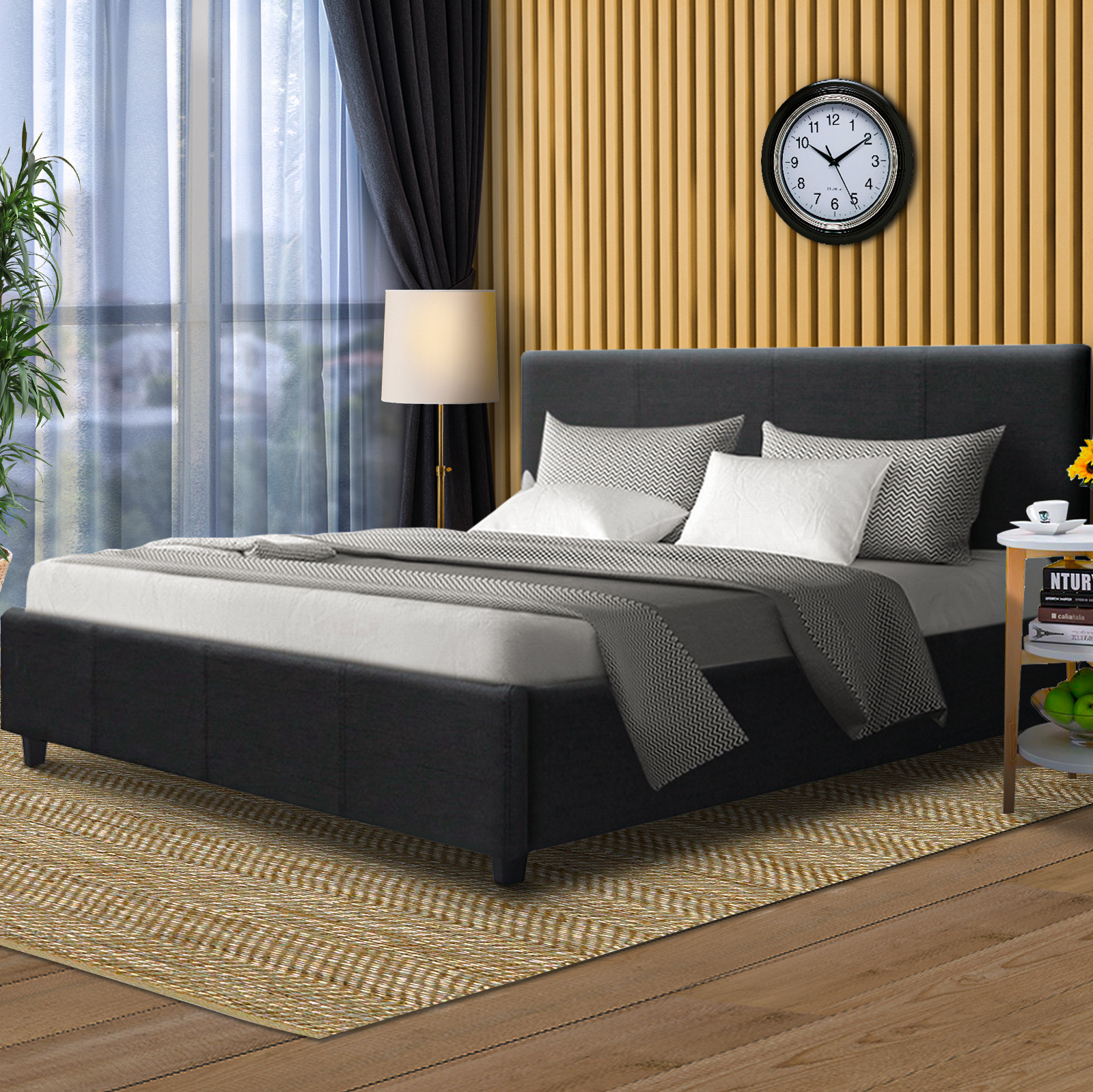 Artiss Neo Bed Frame Fabric - Charcoal Double