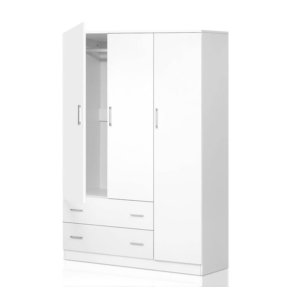 Artiss 3 Doors Wardrobe Bedroom Closet Storage Cabinet Organiser Armoire 170cm