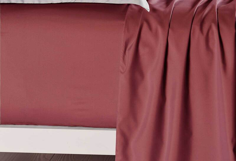 Luxton King Size Burgundy Color Fitted Sheet