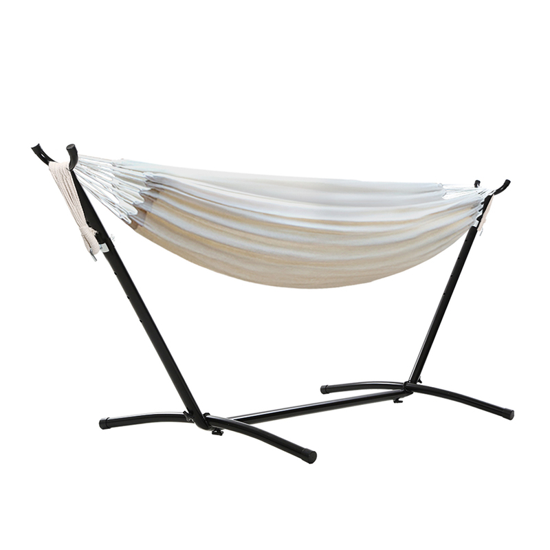 Gardeon Hammock Bed Camping Chair Outdoor Lounge Single Cotton with Stand
