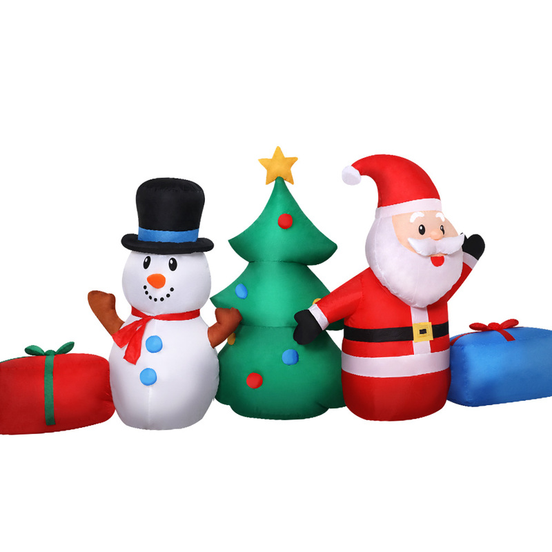 Jingle Jollys Christmas Inflatable Tree Snowman 2.7M Illuminated Decorations
