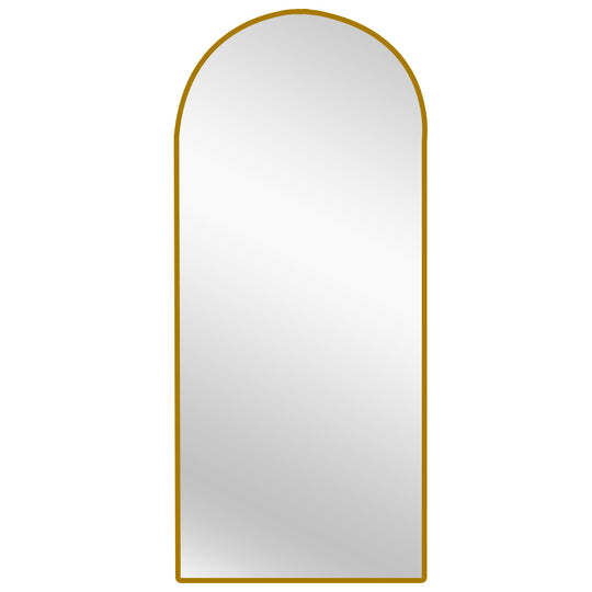 Metal Arch Mirror 80cm x 170cm Gold