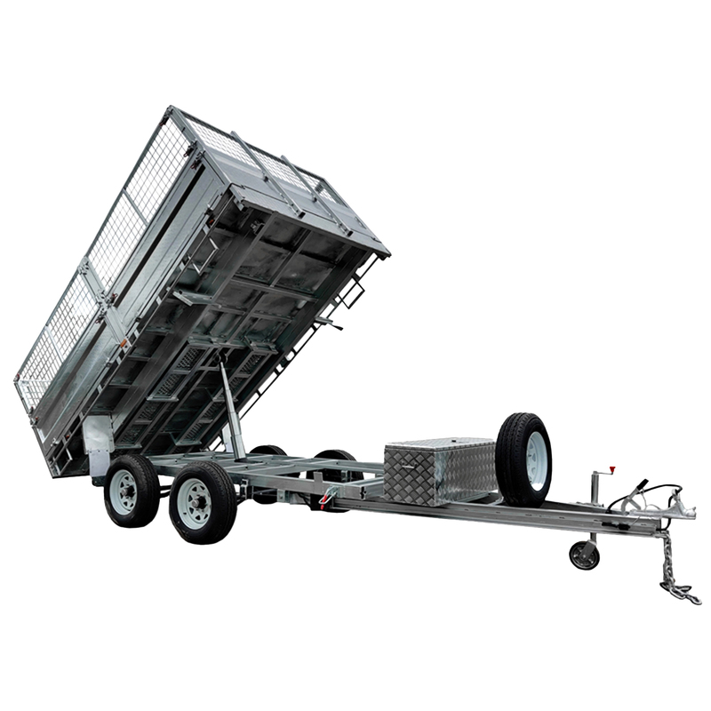 12×7 Dual Axle Hydraulic Tipper Tandem Box Trailer – 3500KG ATM With Ramps