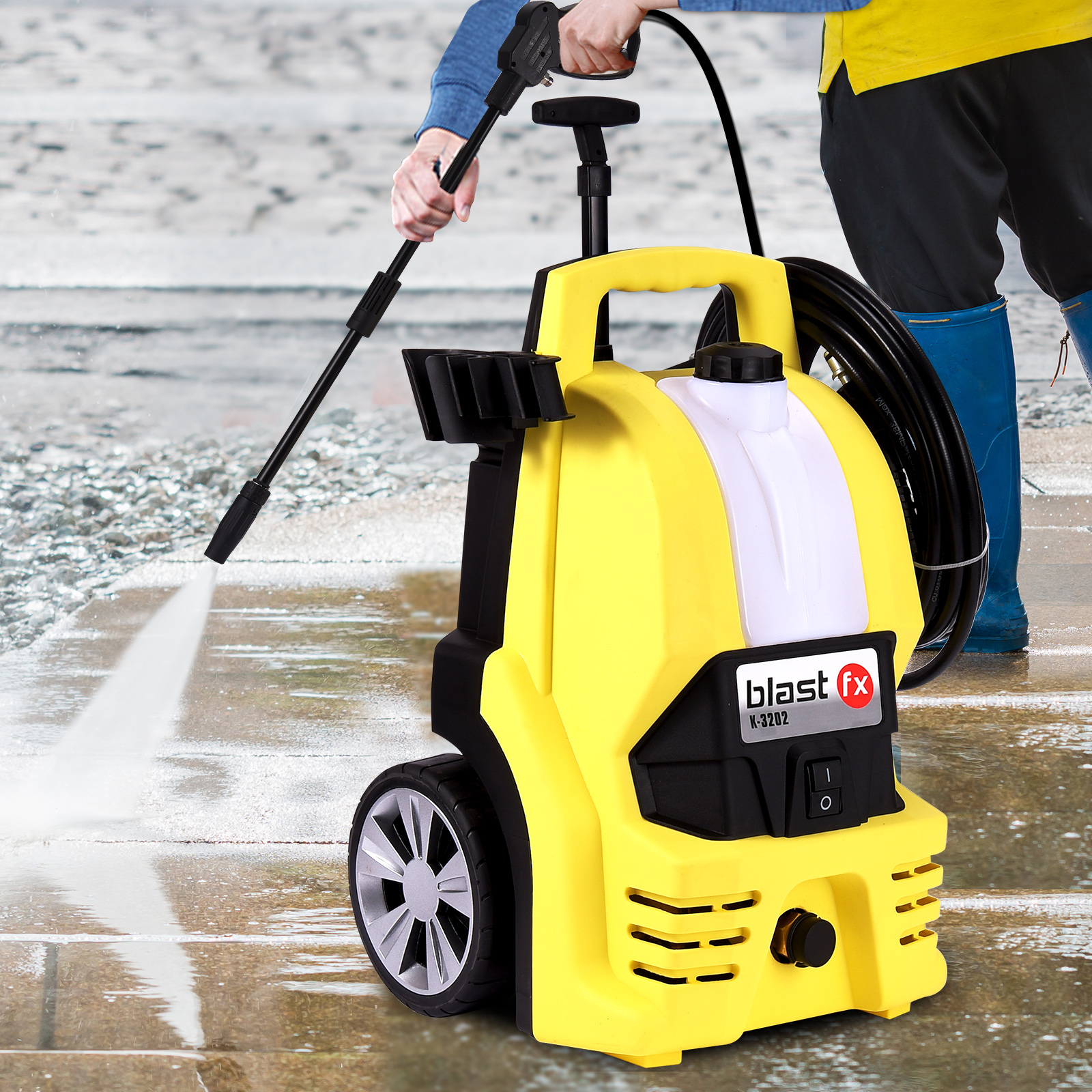 BLAST FX 3600 PSI Electric High-Pressure Water Cleaner with Gurney Pump