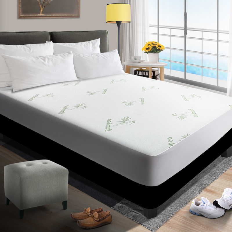 Queen Size Bamboo Mattress Bed Protector  Waterproof PU Coating