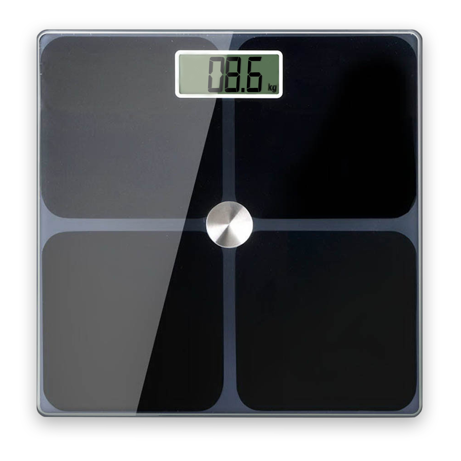 Digital Body Weight Scale Electronic Bathroom Scale Anti-slip Base -Black