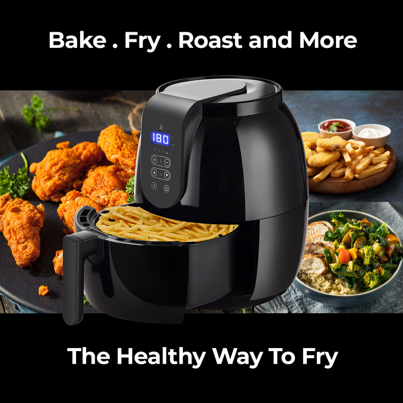 3.5L Electric Oil-free air Fryer Single bowl with Teflon coating