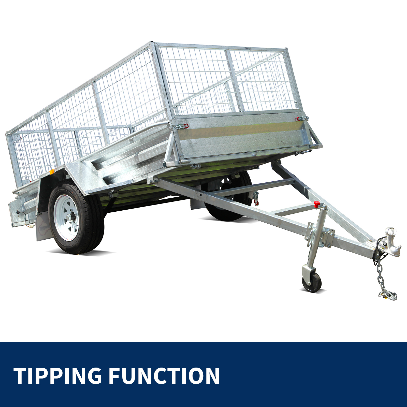 Xtreme Trailers 7x5 Galvanised Tipping Box Trailer 600mm Cage
