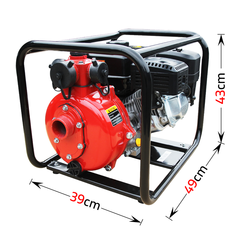 8HP Petrol Fire Fighting Water Pump, 4 Stroke Engine 230cc with 3 Outlets