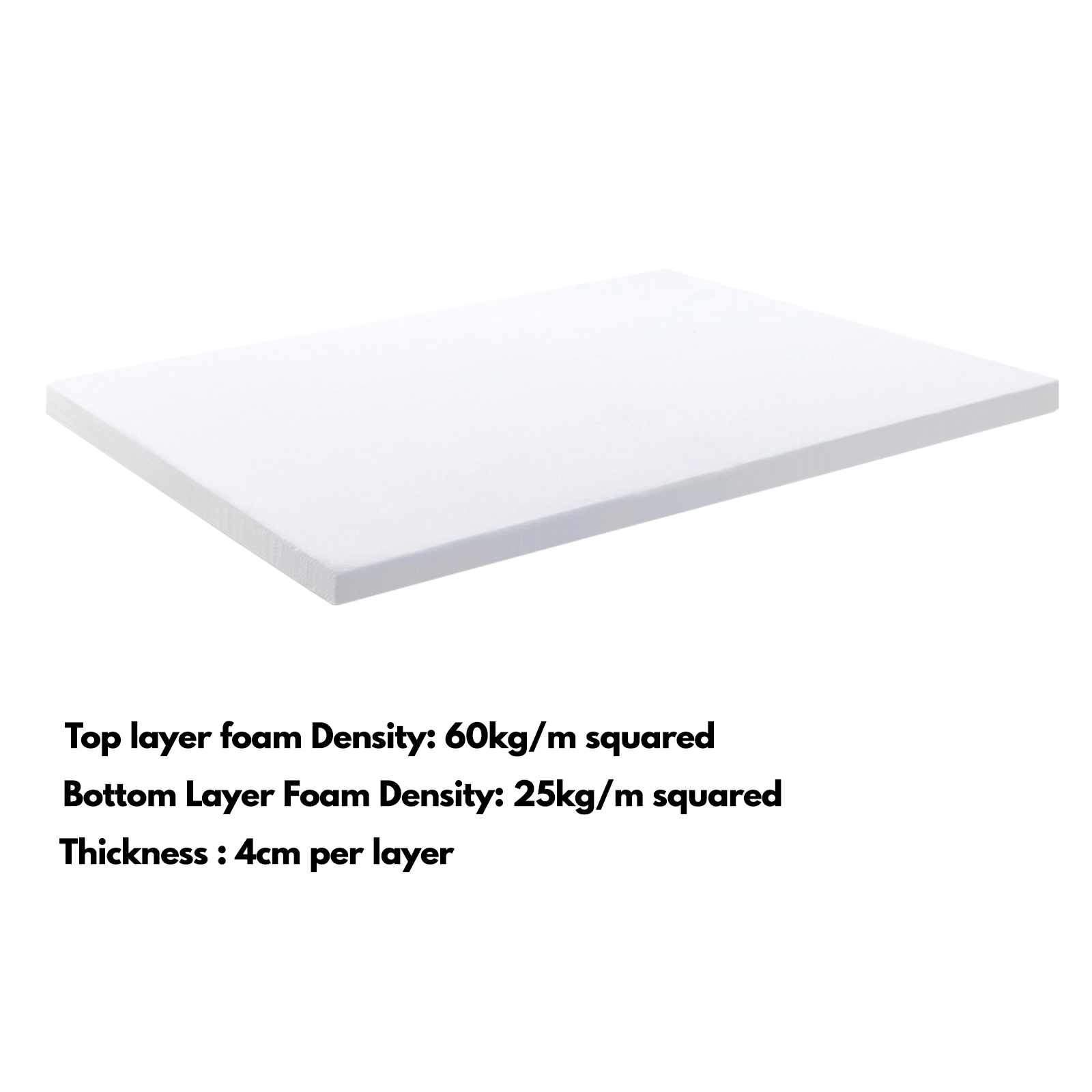 Double Size Dual Layer Cool Gel Memory Foam Anti-Skid 4cm Topper