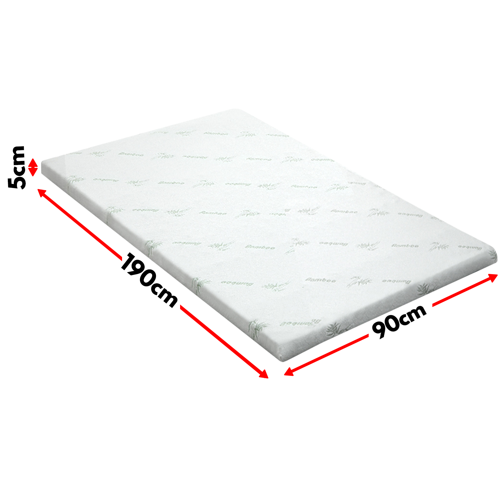 Single 5CM Thick COOL GEL Memory Foam Mattress Topper BAMBOO Soft Cover Mat