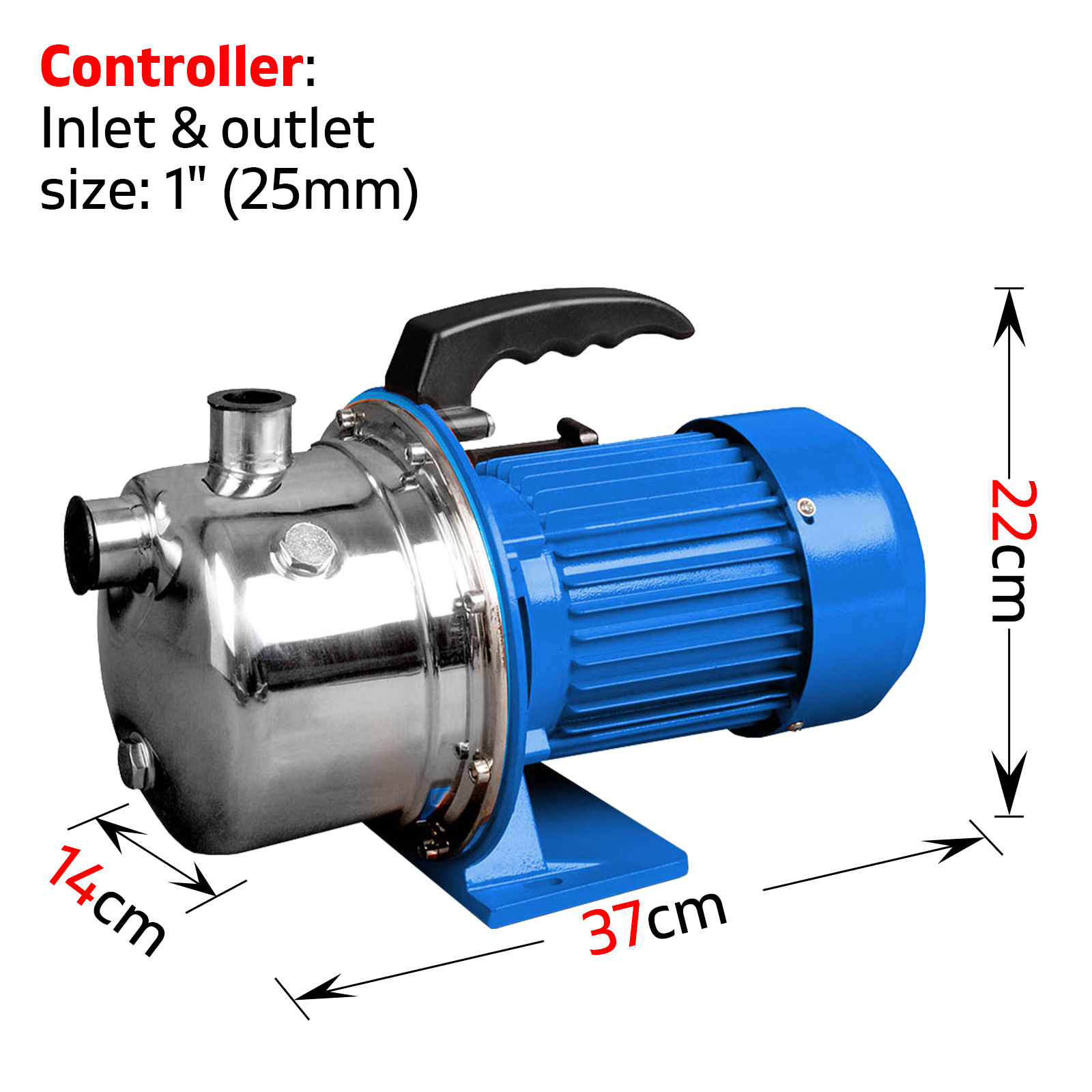 High Pressure 2300W Garden Farm Jet Water Pump with Auto Controller 7200L/H
