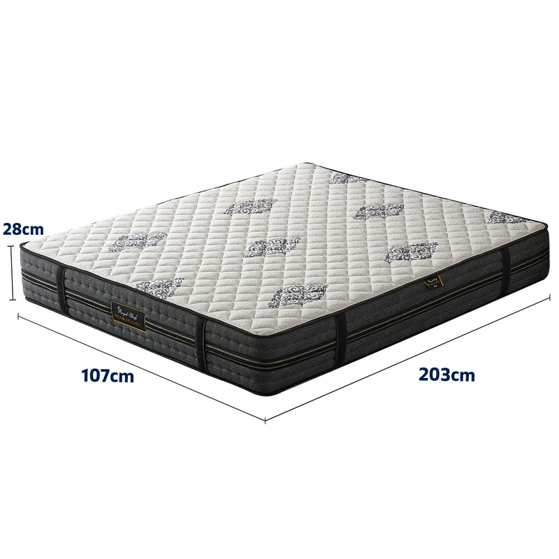 Royal Sleep DOUBLE Mattress Extra Firm Bed Wool Tight Top 7 Zone Pocket Spring