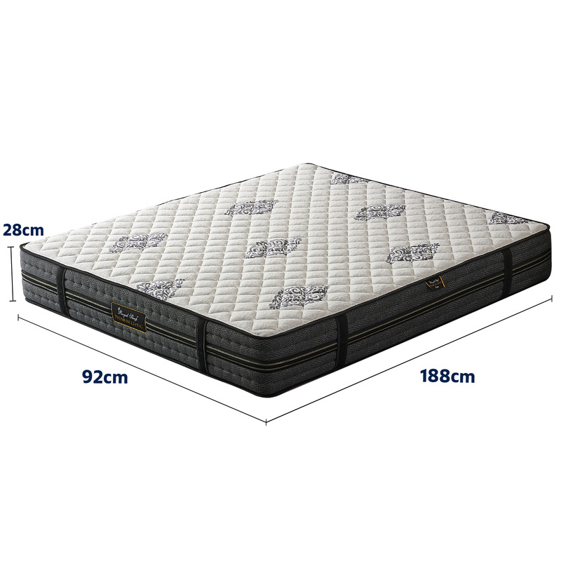 Royal Sleep SINGLE Mattress Extra Firm Bed Wool Tight Top 7 Zone Pocket Spring