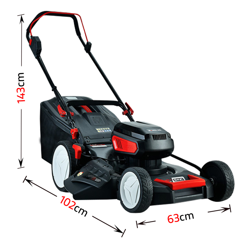 BAUMR-AG 550CX 40V SYNC 19" Cordless Lawn Mower Kit, Fast Charger and 2x Batteries