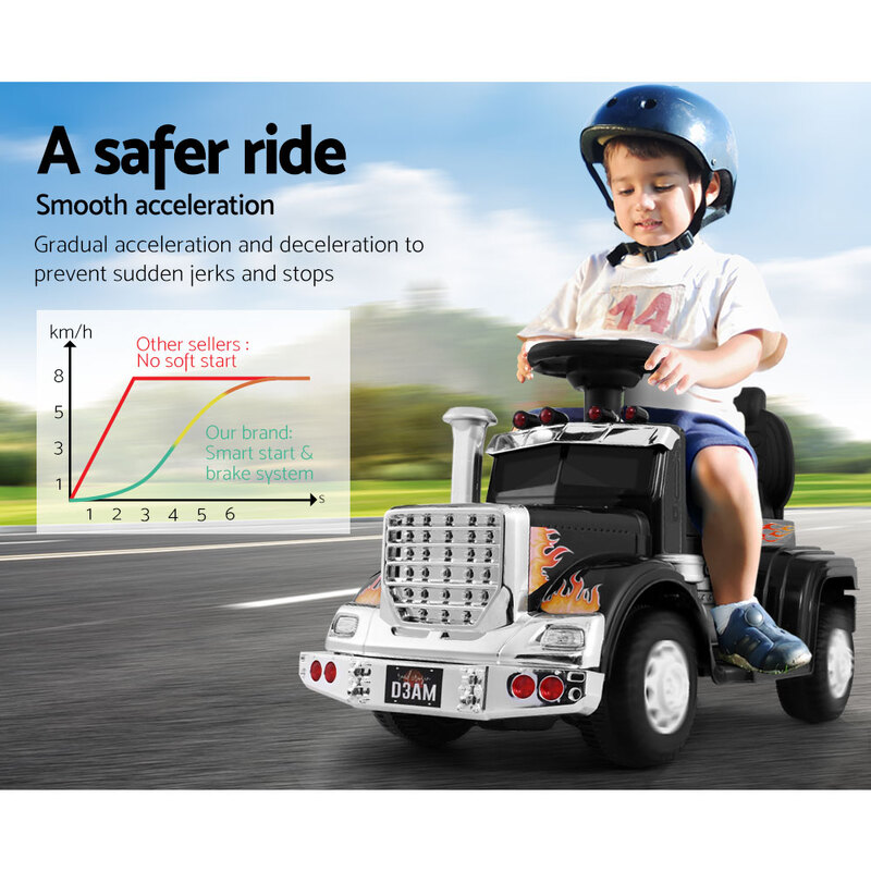 Rigo Kids Electric Ride On Car Truck Motorcycle Motorbike Toy Cars 6V Black