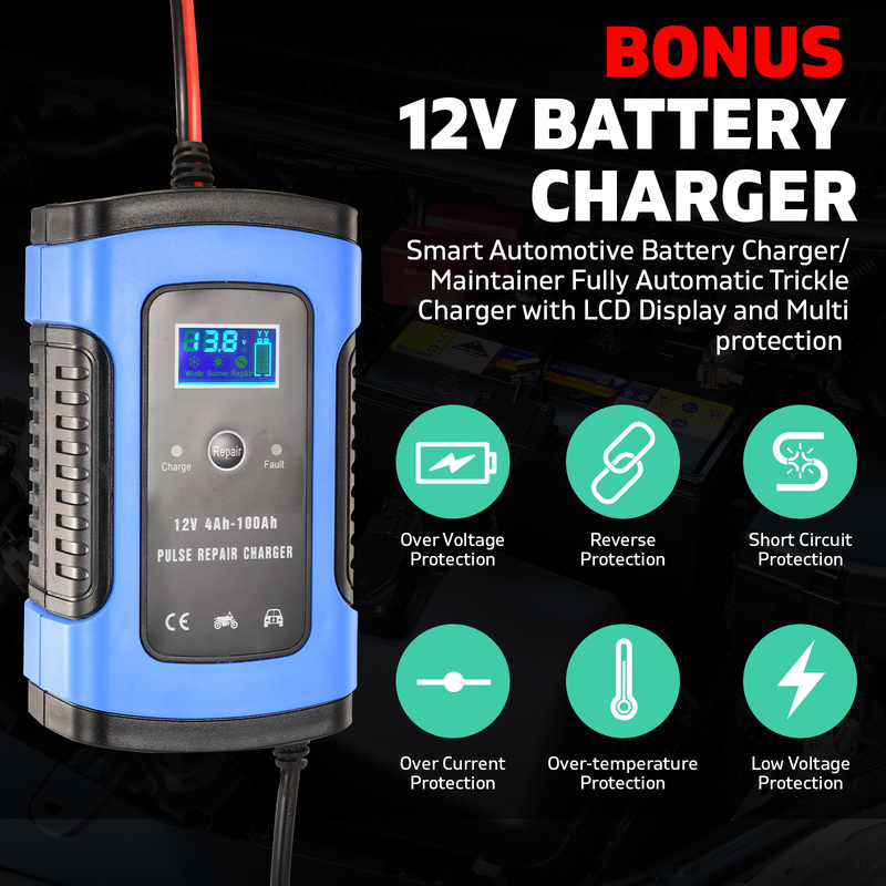 TOPDON Car Jump Starter Booster Lithium 12V Blue Battery Charger Tester V2000PRO Power Bank