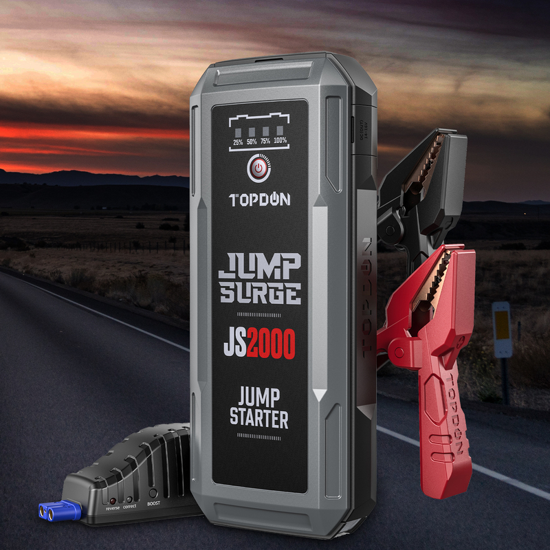TOPDON Car Jump Starter Booster 12V Battery Charger Power Bank 2000A