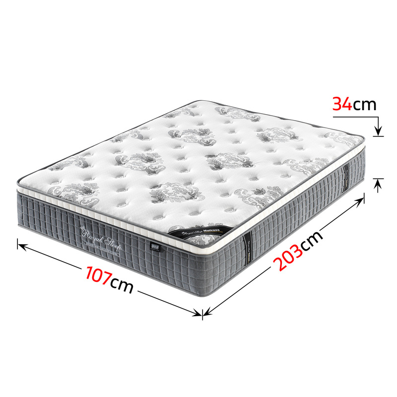 King Single Size Memory Foam Bed Mattress, Euro 9 Zone Pocket Spring