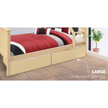Bunk Bed Drawer Solid Pine Wood