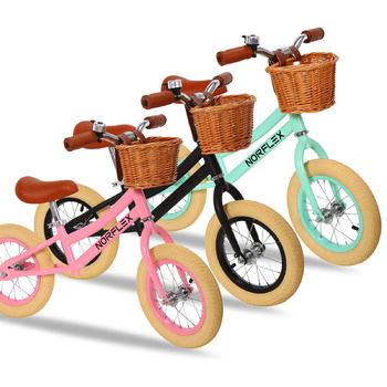 Norflex Kids Balance Bike Childrens Ride On Toy Baby Push Bicycle - GREEN
