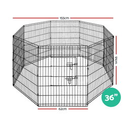 i.Pet 36" 8 Panel Pet Dog Playpen Puppy Exercise Cage Enclosure Play Pen Fence