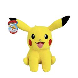 Wicked Cool Toys Pokémon Sitting Plush Pikachu 12"