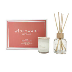 Wick2Ware Australia  Pink Watermelon Essential Oils Diffuser and Soy Wax Candle Set