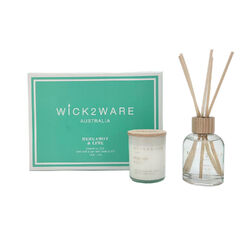Wick2Ware Australia Bergamot and Lime Essential Oils Diffuser and Soy Wax Candle Set