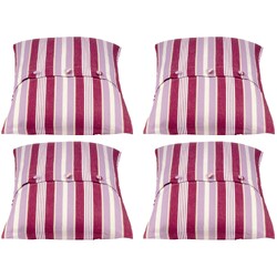 Pack of 4 Coste Fuchsia 50x50cm Striped Cushion Cover