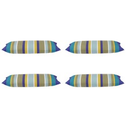 Pack of 4 Corban Royal  Rectangle 35x70cm Striped Multicoloured Cushion Cover