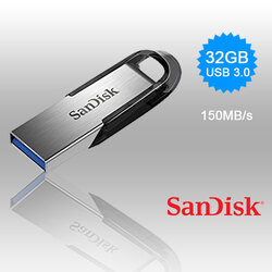 SANDISK 32GB CZ73 ULTRA FLAIR USB 3.0 FLASH DRIVE upto 150MB/s