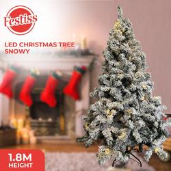 FESTISS 1.8m Christmas Tree with 250 LED Lights Warm White (Snowy) FS-TREE-09