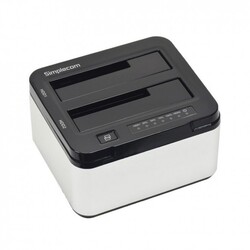 Simplecom SD322 Dual Bay USB 3.0 Aluminium Docking Station for 2.5" and 3.5" SATA HDD Silver