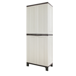 Gardeon 173cm Outdoor Storage Cabinet Box Lockable Cupboard Sheds Garage Adjustable Beige